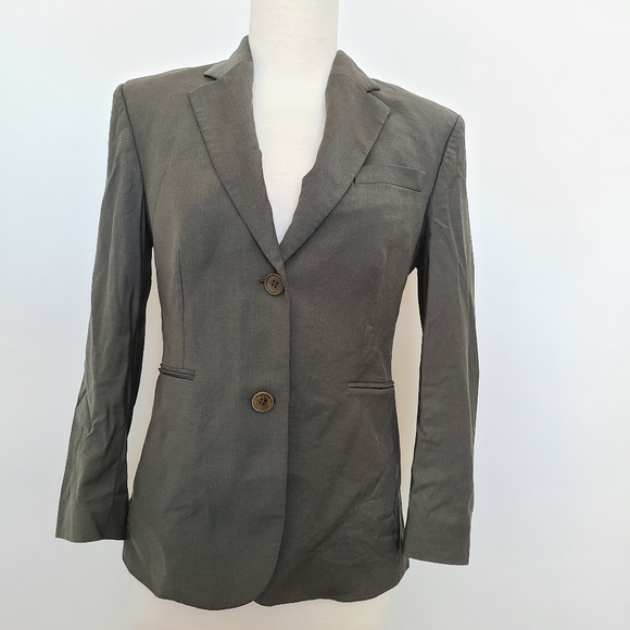 Theory Linworth Continuous Wool Blazer Gre… - Picture 4 of 9